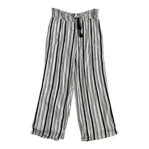 NWT INC International Concepts Luster Stripe Mid Elastic Crinkle Wide Leg Pants